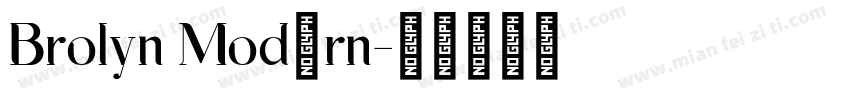 Brolyn Modern字体转换